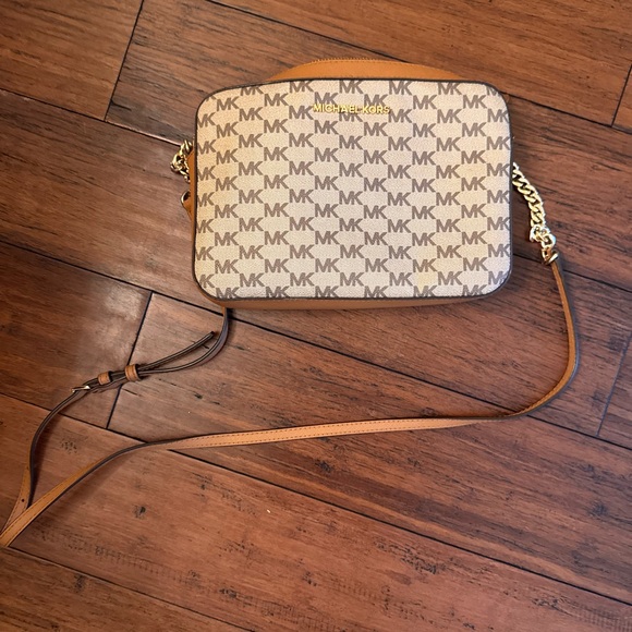 Michael Kors Beige and Brown Crossbody Bag - Picture 8 of 8